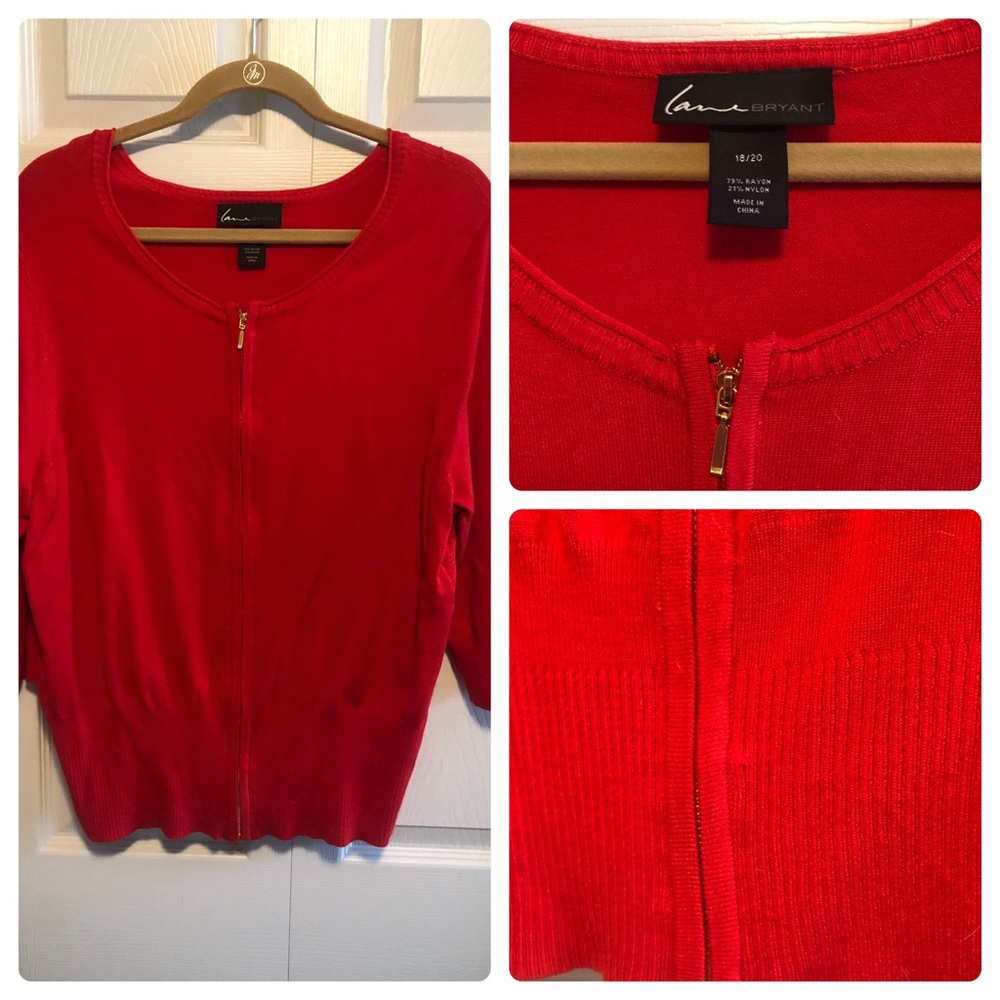 Lane Bryant 3/4 Zip Cardigan